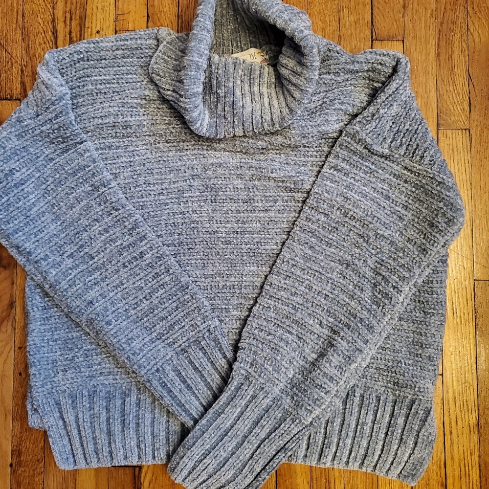 Pink Rose Soft Turtleneck Sweater woman